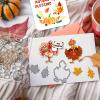 GLOBLELAND Thanksgiving Turkey Clear Stamps and Metal Die Set view 3