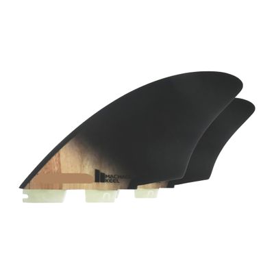 TIEOAXFT Surfboard Keel Fin Set, Double/Single Tabs, Fiberglass Fins for Fish Surfboards (FC2-01 Gradient)