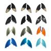TIEOAXFT Surfboard Keel Fin Set, Double/Single Tabs, Fiberglass Fins for Fish Surfboards (FC2-01 Gradient) view 2