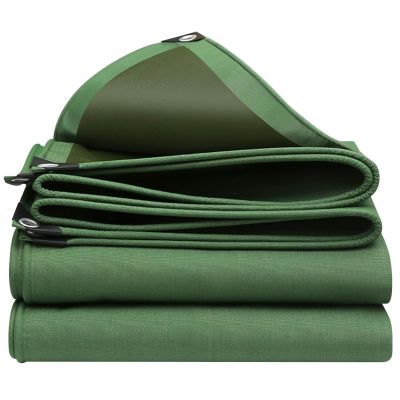 Canvas Tarp Cover, Green, 1.5 x 3 m to 4 x 6 m