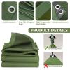 Canvas Tarp Cover, Green, 1.5 x 3 m to 4 x 6 m view 2
