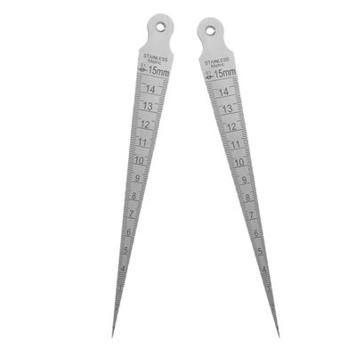Homoyoyo 2-Piece High-Precision Steel Feeler Gauge Set, Dual Metric/Imperial Scale, 0–15 mm, Flat and Tapered
