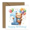 Birthday Card for 1st Birthday - Boy with Balloons view 1