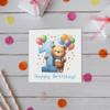 Birthday Card for 1st Birthday - Boy with Balloons view 4