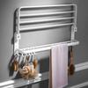 Vintage Wall-Mounted Towel Rack with 5 Hooks and Storage Shelf, 53 x 22.5 x 18 cm view 3