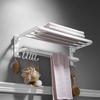 Vintage Wall-Mounted Towel Rack with 5 Hooks and Storage Shelf, 53 x 22.5 x 18 cm view 4