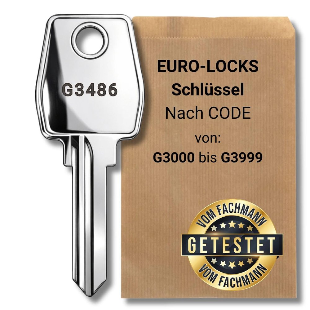 bayesen Replacement Key Compatible with Euro-Locks (Code G3000 to G3999) - Key for Furniture, Locker and Other Locks - Code [G3311]