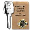 bayesen Replacement Key Compatible with Euro-Locks (Code G3000 to G3999) - Key for Furniture, Locker and Other Locks - Code [G3311] view 1