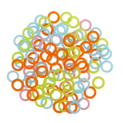 100 Pcs Plastic DIY Crochet Rings for Handbag Car Seat 1.2 cm