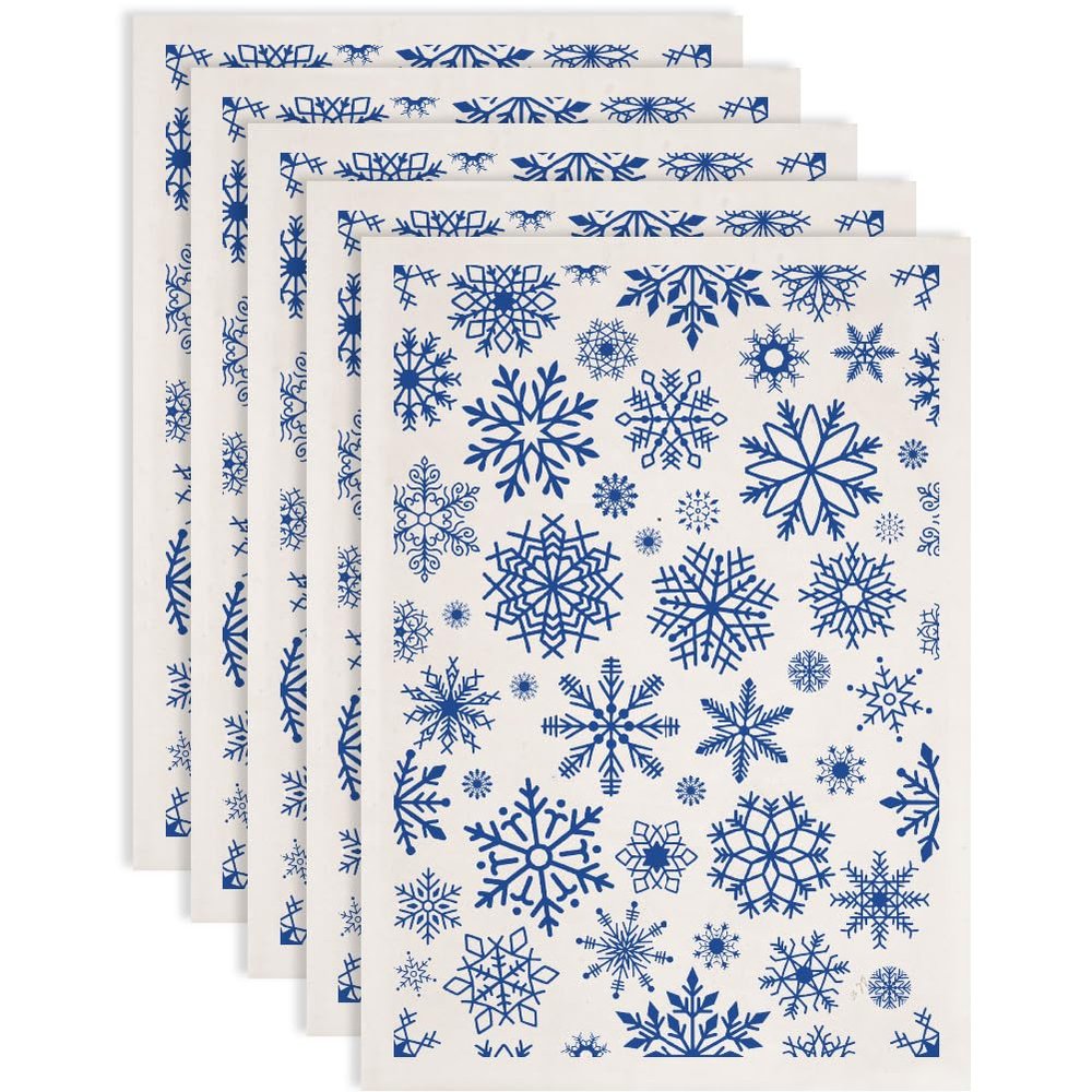 SUPERDANT 5 Pack Snowflake Under-Glaze Transfers