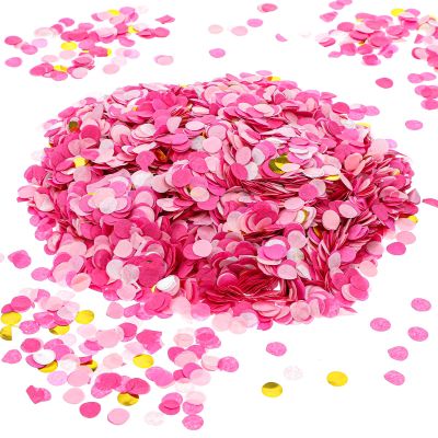 Bewudy 8000 Pcs Round Confetti, Pastel Color Glitter Paper