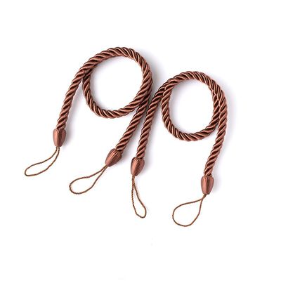 2-Piece Curtain Tiebacks for Living Room, Bedroom, and Windows, Decorative Holdbacks, Coffee