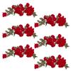 MAYJOYDIY 6-Piece Rose Embroidered Patches view 1