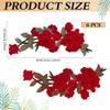 MAYJOYDIY 6-Piece Rose Embroidered Patches view 2