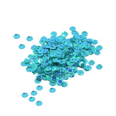 400 Round Sequins for Sewing, 7mm, Sea Blue