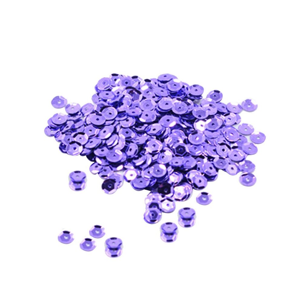 400 pcs Round Loose Sequins, 7 mm, Purple