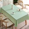 Treer PVC Oilcloth Tablecloth, Water-Resistant and Wipeable, Green, 140 x 140 cm view 1