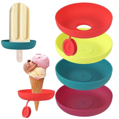 4-Pack Reusable Ice Pop Holders for Kids