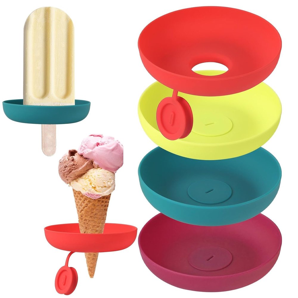 4-Pack Reusable Ice Pop Holders for Kids