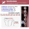 Rain Chain Waterfall for Roof Eaves, Decorative Downspout Catcher for Flower Gutters, Rain Bells for Front Door, Outdoor Rain Drain Chain (2.4 m/8 ft) view 4