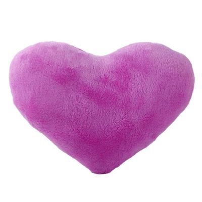 Decorative Heart Pillow, 15 cm, Washable, for Bed, Chair, Sofa, Bedroom, Living Room (Purple)