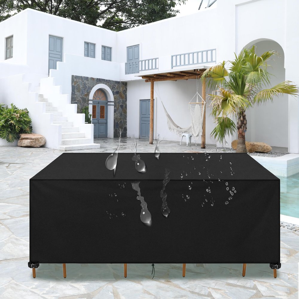 XIANGPEIFBH Outdoor Furniture Cover, 240 x 100 x 85 cm, 420D Oxford, Black