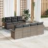 vidaXL 8-Piece Outdoor Sofa Set, 7-Seater, Gray Poly Rattan view 2