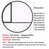 Round Glass Window with Iron Frame and Handle, 50–120 cm, Tempered Glass view 2