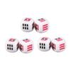 IMIKEYA 6-Piece Acrylic Divination Dice Set, Portable, Smoothly Polished, White Bagua Dice view 1