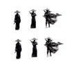 Antique Kung Fu Miniatures, 6-Piece Set, 3 cm Chinese Swordsmen view 1