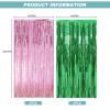 Pink Green Glitter Curtain Set view 2