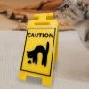 Funny Cat Vomit Sign - Black Cat Warning Decor view 2