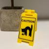 Funny Cat Vomit Sign - Black Cat Warning Decor view 3