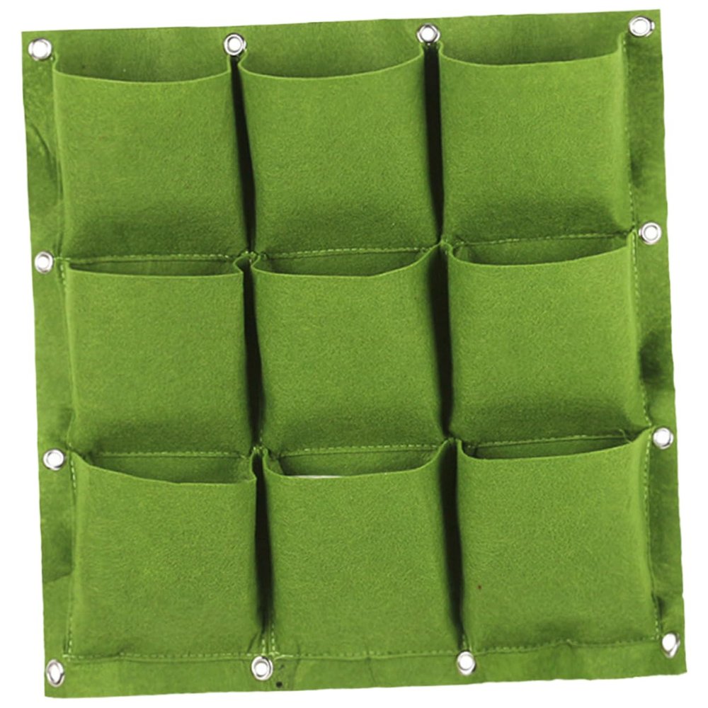 HEMOTON Green Vertical Hanging Planter for Plants and Flowers
