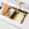CAFIEDR Stainless Steel Workstation Kitchen Sink with Digital Display and Pull-Out Faucet view 3