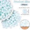 PONABEADIY 1 Box 200 pcs 8mm Light Blue Rondelle Glass Beads view 2