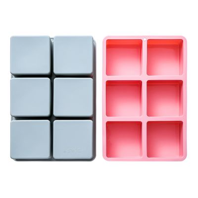 2-Piece Silicone Chocolate Mold Set with 6 Cube Shapes