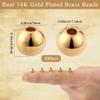 PONABEADIY 1 Box 200 pcs 5mm 14K Gold-Plated Brass Spacer Beads view 2
