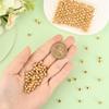 PONABEADIY 1 Box 200 pcs 5mm 14K Gold-Plated Brass Spacer Beads view 3