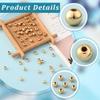 PONABEADIY 1 Box 200 pcs 5mm 14K Gold-Plated Brass Spacer Beads view 4