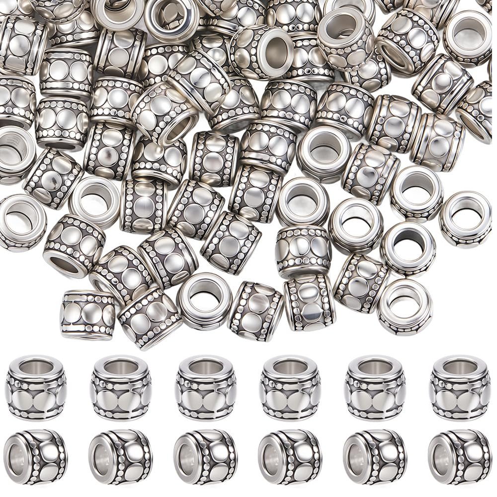 PONABEADIY 150-Piece Tibetan Spacer Beads for Jewelry Making
