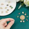 Hobbspring 10-Piece 18K Gold-Plated CZ Flower Charms view 3
