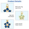 Hobbspring 10-Piece 18K Gold-Plated CZ Flower Charms view 4