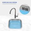CAFIEDR Stainless Steel Kitchen Sink with Faucet, 1 Bowl, 35 × 35 × 20 cm view 4