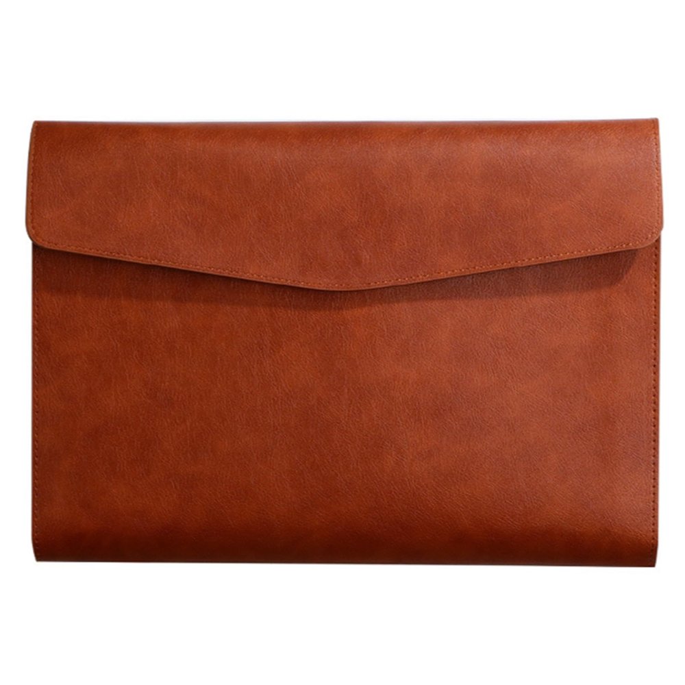 PU Leather Document Folder, 33 x 24 cm, Yellowish Brown
