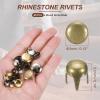 PATIKIL 90 Pcs Round Dome Rivets, Metal 4-Prong Studs view 2