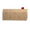 banjado American Mailbox with Beige Wallpaper Design, 51 x 22 x 17 cm, White Powder-Coated Steel view 4