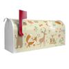 banjado American Mailbox with Forest Animals Design, White, 51 × 22 × 17 cm view 1