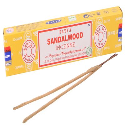 GURU SHOP Satya Incense Sticks - Sandalwood, 15g