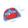 ifundom 4-Pack Fabric Swim Caps for Kids, Crab, Unicorn, Mermaid and Whale Designs view 2